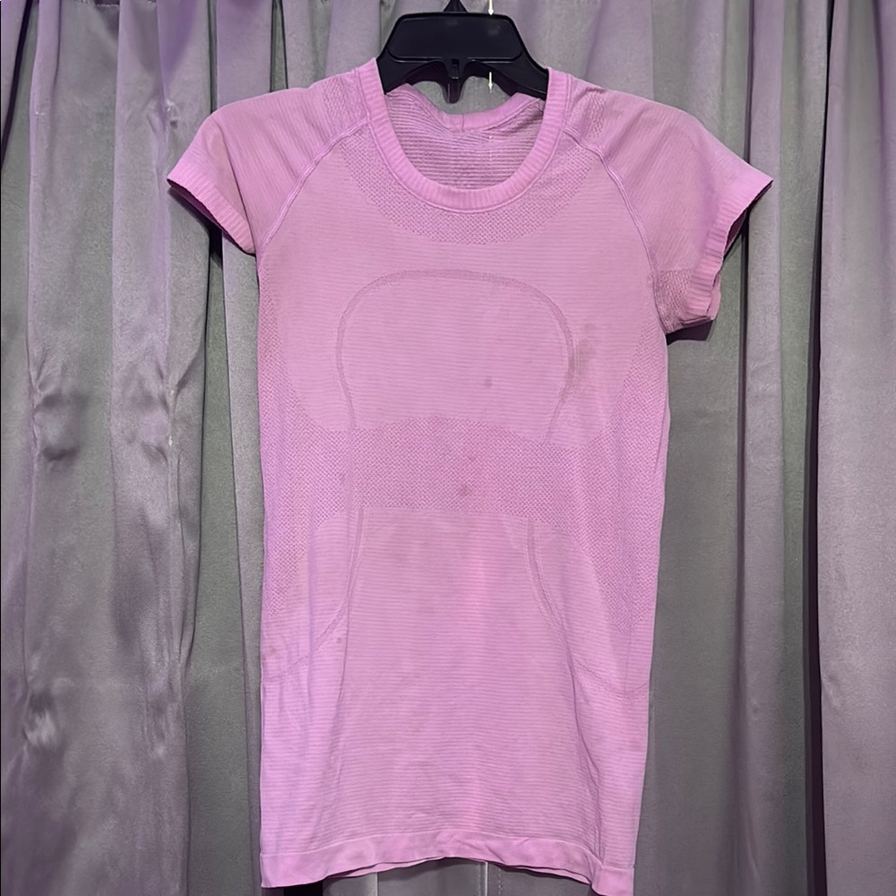 Women's Pink Short Sleeve Lululemon Top